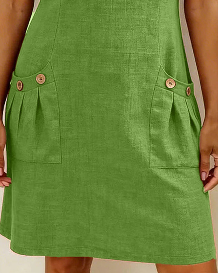 Vania - Baumwollkleid mit Reißverschlusstasche