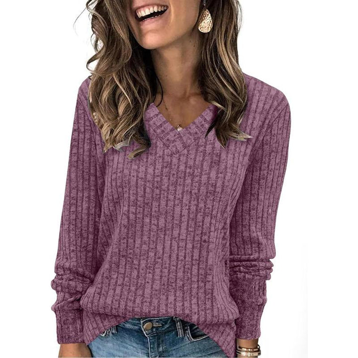 Nalia - Oversized V-Ausschnitt-Pullover