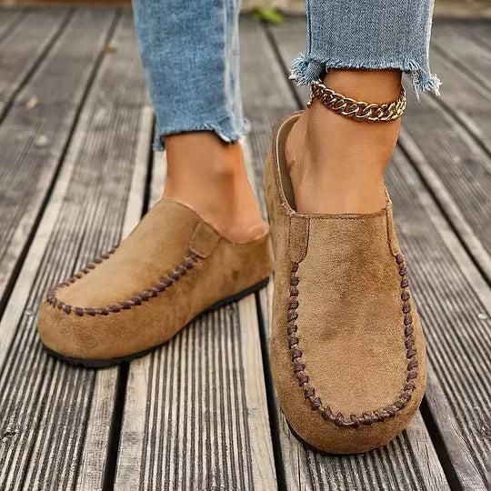 Arabella – Orthopädische Vintage-Pantoletten aus Leder