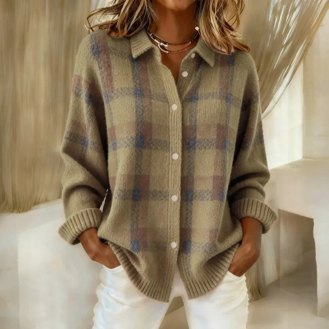 Marisha – Klassischer gestreifter Strickpullover
