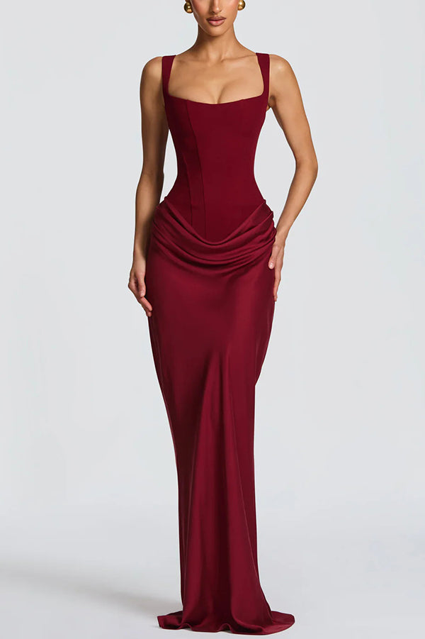 Louisse – Maxikleid mit eckigem Ausschnitt