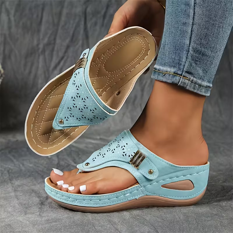 Hayley - Bequeme Keilsandalen