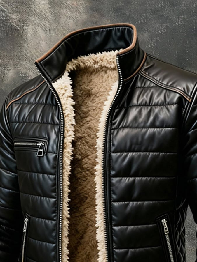 Aldrin – Gesteppte Jacke mit Sherpa-Futter
