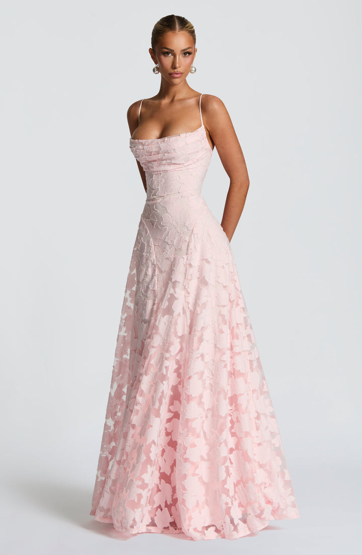 Deena – Langes Spitzen-Bustierkleid