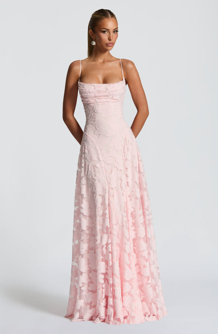 Deena – Langes Spitzen-Bustierkleid
