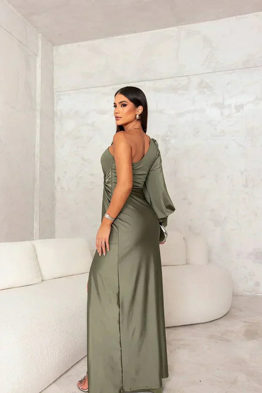 Zarra – Elegantes One-Shoulder-Maxikleid