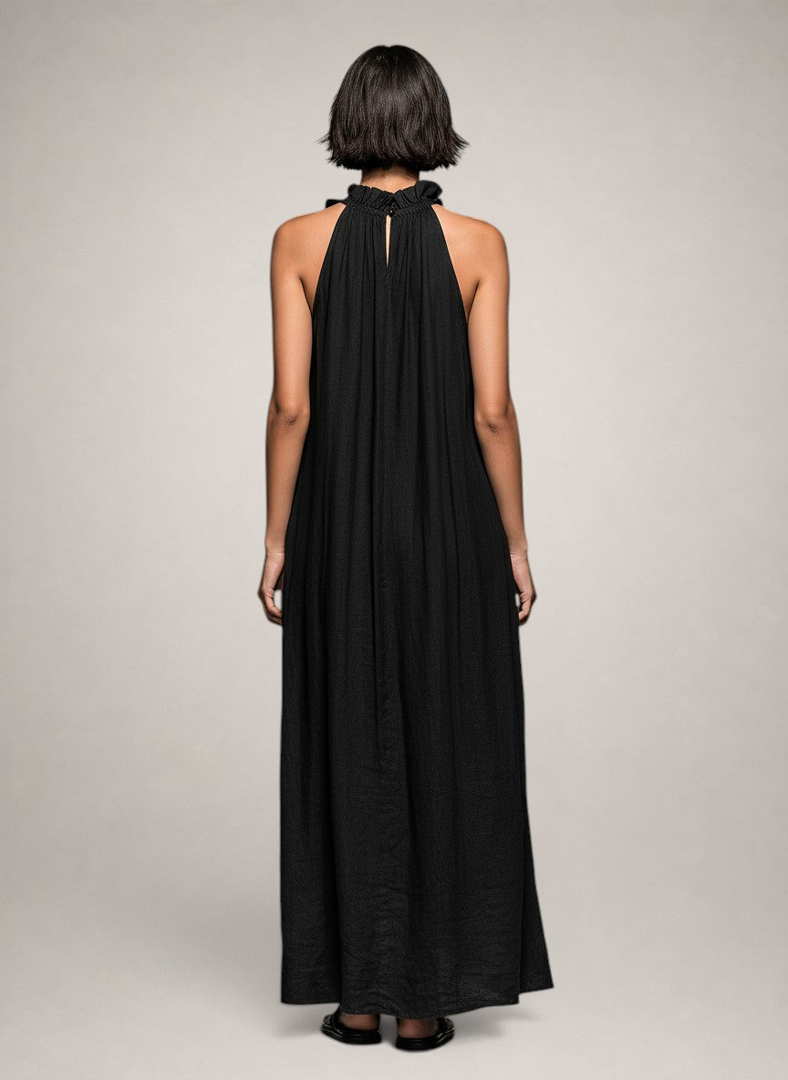Darlene – Ärmelloses Maxi-Leinenkleid