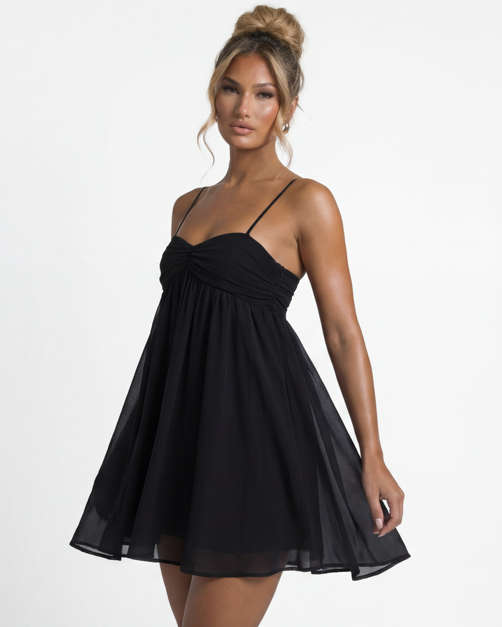 Rachel – Fließendes Babydoll-Minikleid