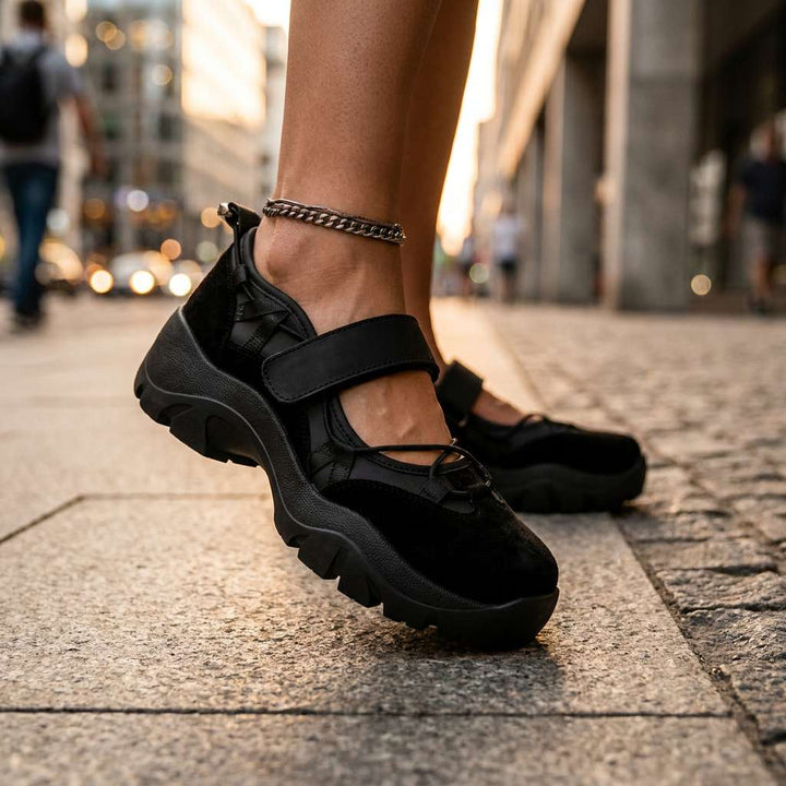 Claudia – Bequeme Slipper mit Klettverschluss