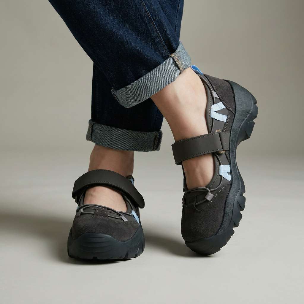Claudia – Bequeme Slipper mit Klettverschluss