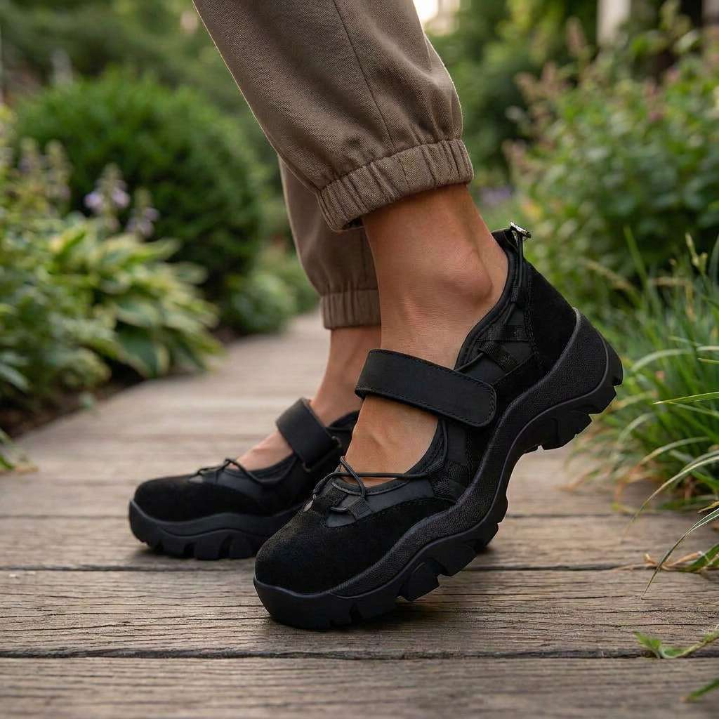 Claudia – Bequeme Slipper mit Klettverschluss