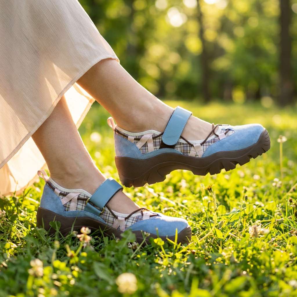 Claudia – Bequeme Slipper mit Klettverschluss