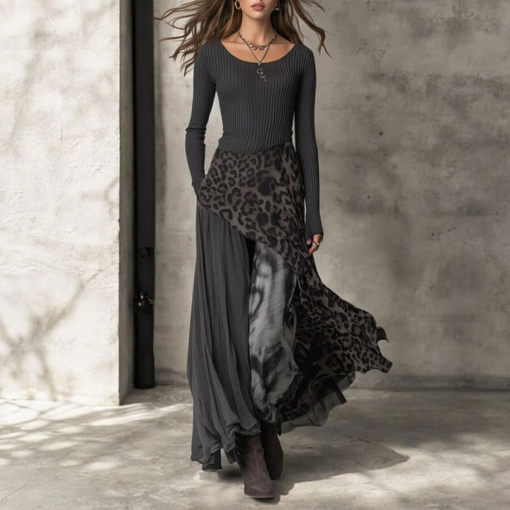 Rian – Maxikleid mit Leopardenmuster