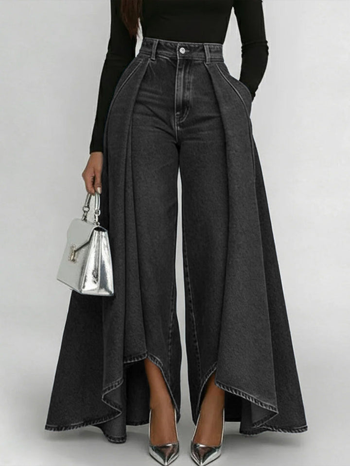 Erizza – Locker sitzende High-Waist-Jeans mit weitem Bein