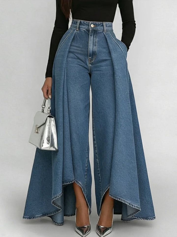 Erizza – Locker sitzende High-Waist-Jeans mit weitem Bein