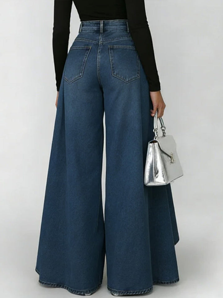 Erizza – Locker sitzende High-Waist-Jeans mit weitem Bein