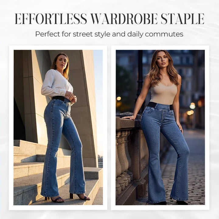 Alexandra - High-Waisted Stretch-Jeans mit Schlag