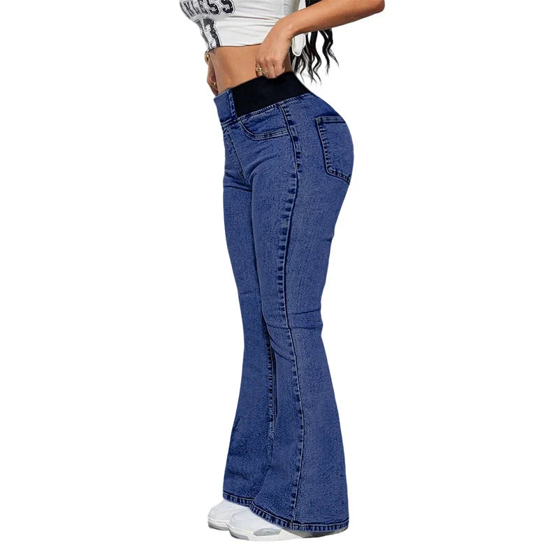Alexandra - High-Waisted Stretch-Jeans mit Schlag