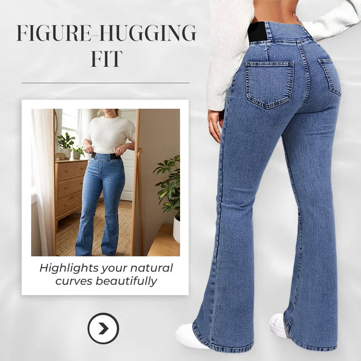 Alexandra - High-Waisted Stretch-Jeans mit Schlag