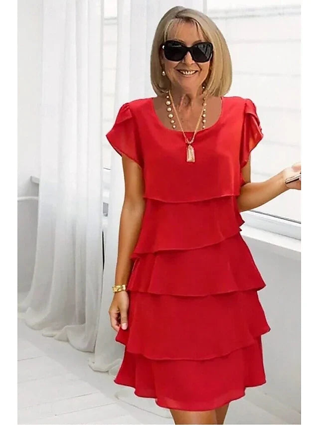 Cailey – Chiffonkleid mit Lagen-Look