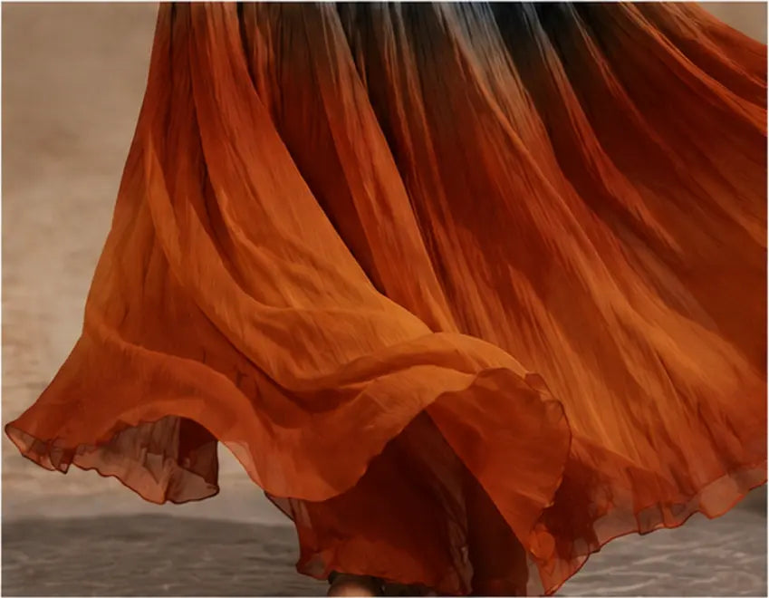 Carmin - Maxikleid im Boho-Stil mit Farbverlauf
