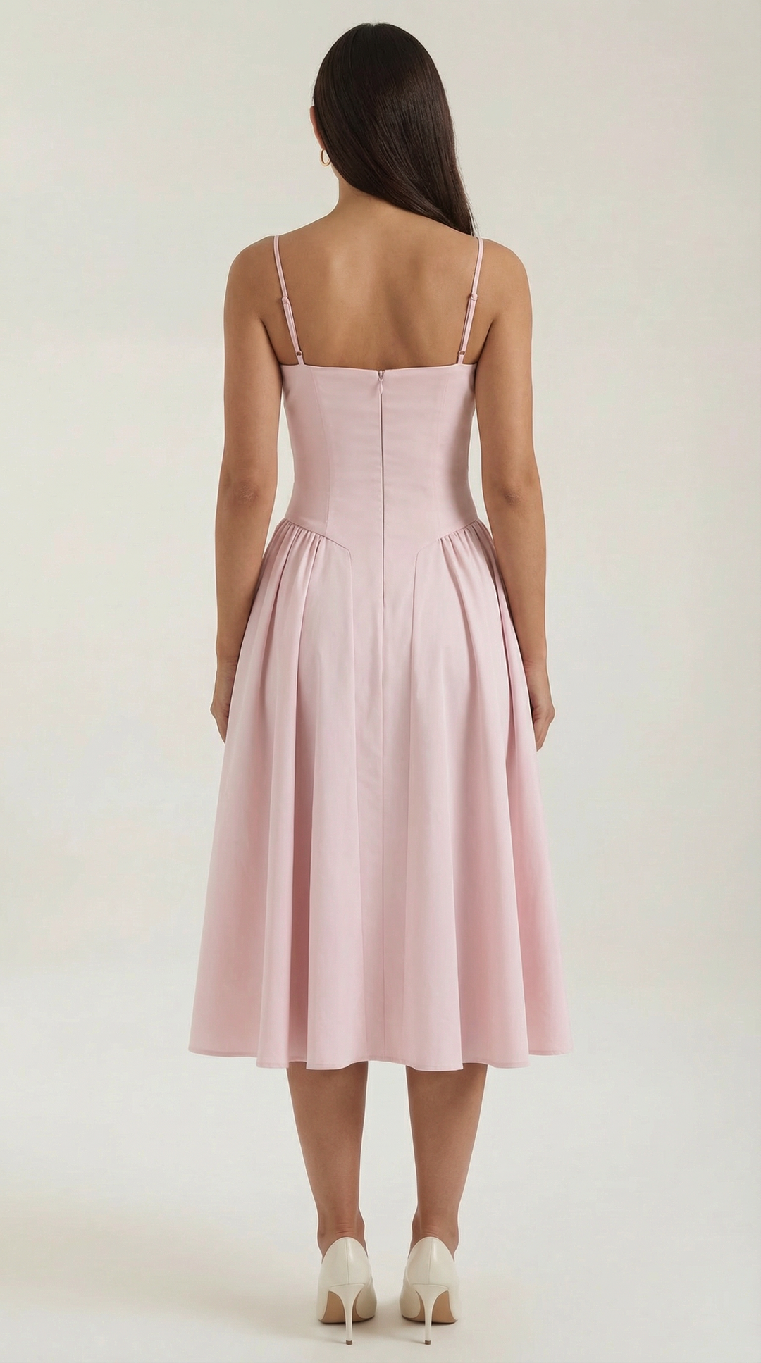 Patrice – Midikleid mit Blumenmuster und Korsett-Design