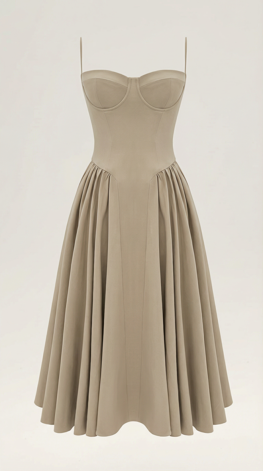Patrice – Midikleid mit Blumenmuster und Korsett-Design