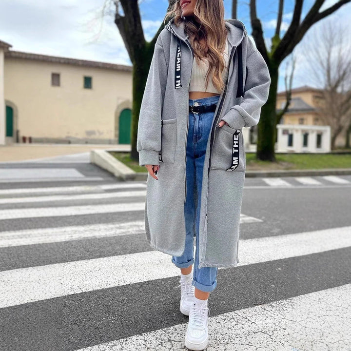 Amanda – Langer Kapuzen-Sweatmantel