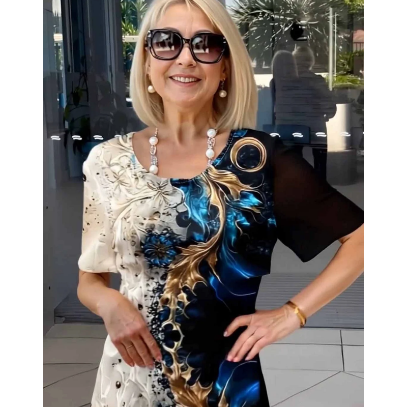 Lavinia – Bedrucktes, legeres Midikleid