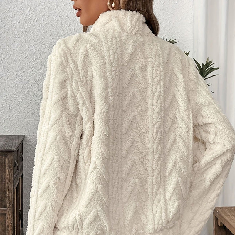 Briella – Flauschiges Half-Zip-Sweatshirt mit Taschen