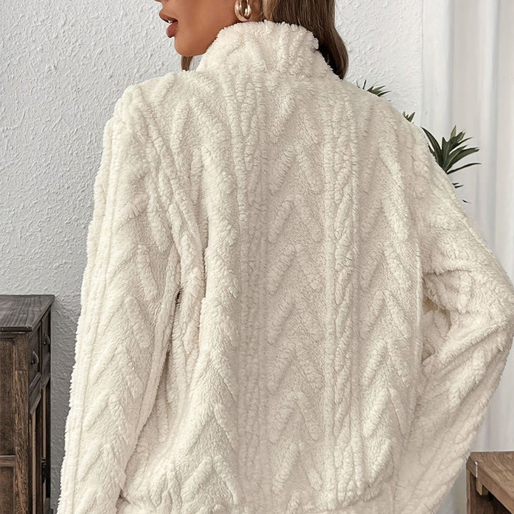 Briella – Flauschiges Half-Zip-Sweatshirt mit Taschen