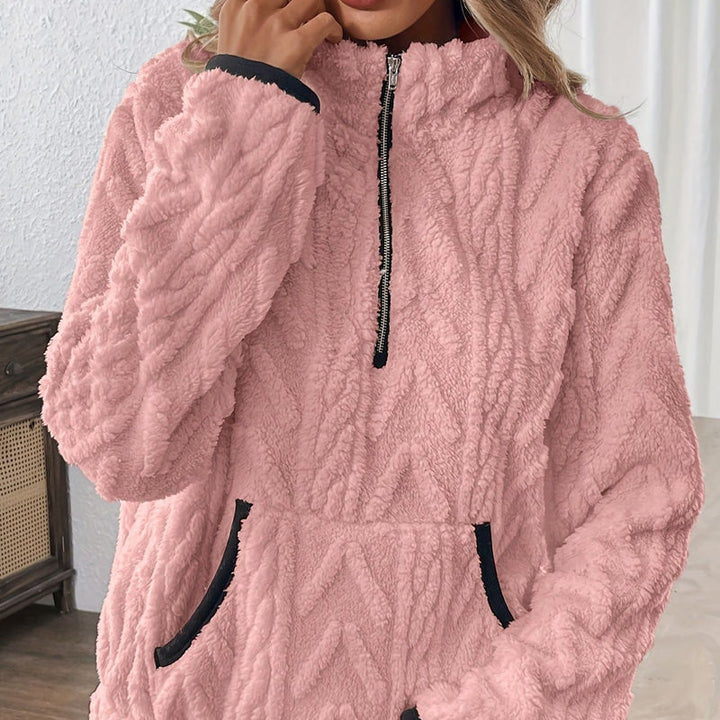 Briella – Flauschiges Half-Zip-Sweatshirt mit Taschen