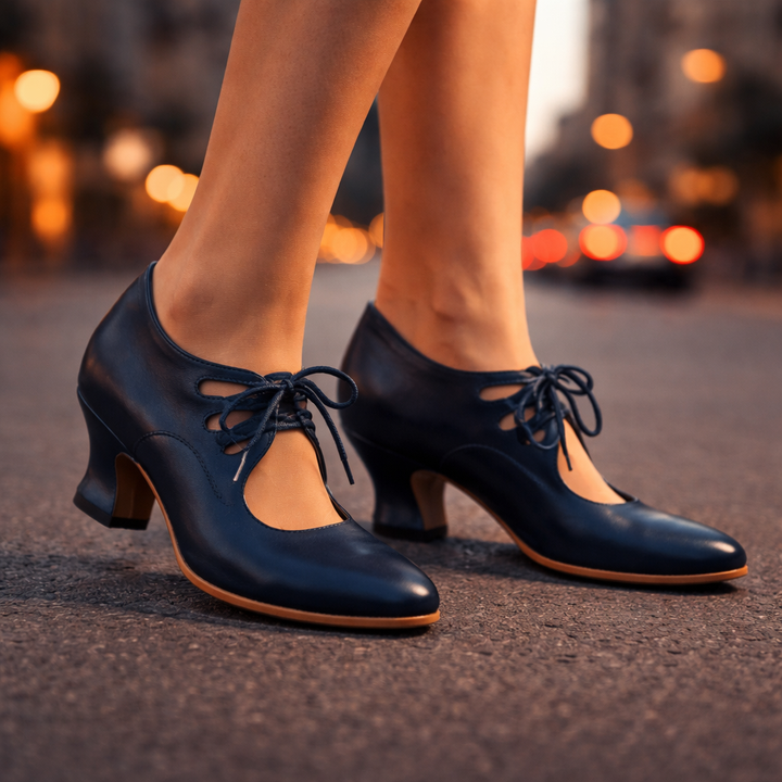 Tatianna – Elegante Leder-Schnür-Pumps