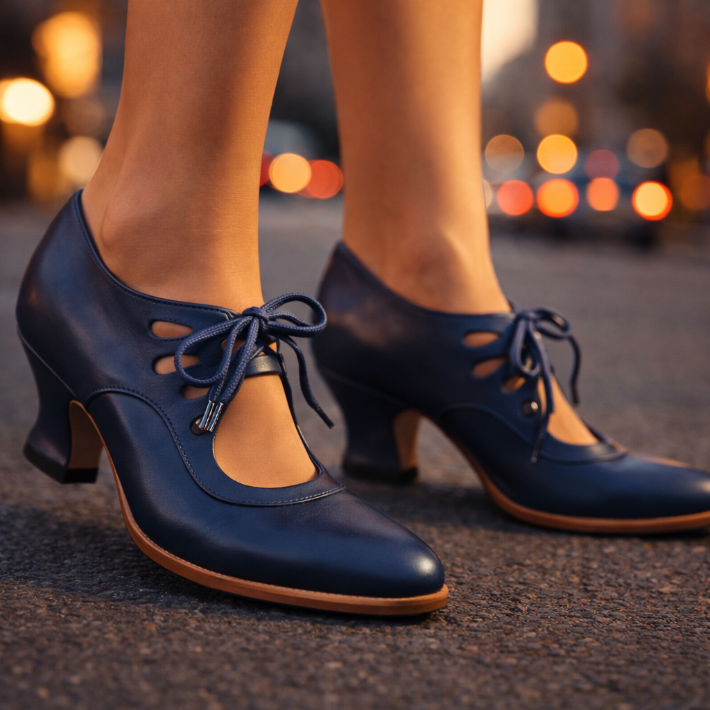 Tatianna – Elegante Leder-Schnür-Pumps