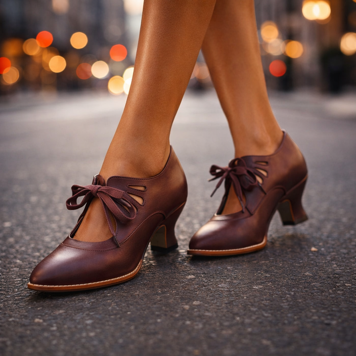 Tatianna – Elegante Leder-Schnür-Pumps