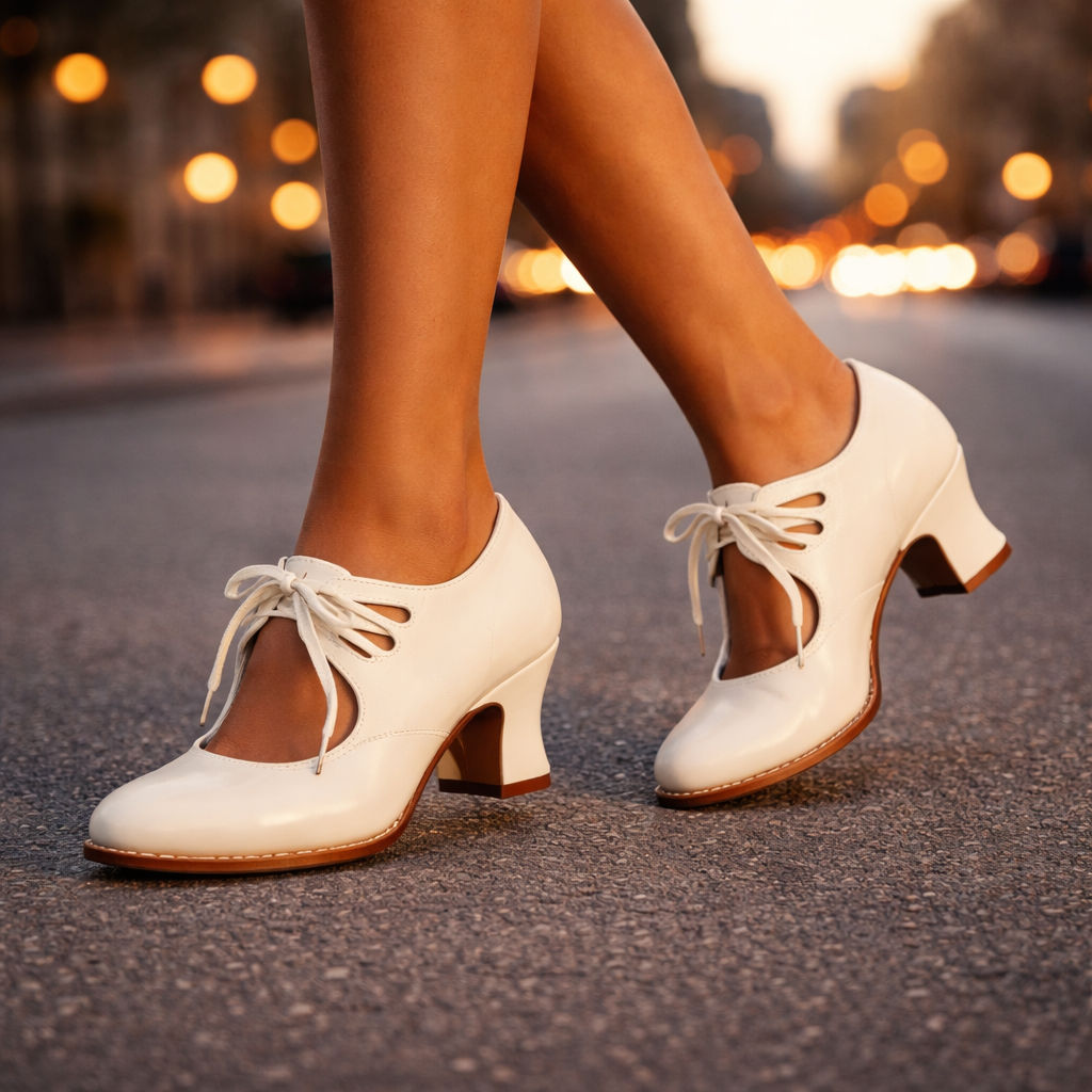 Tatianna – Elegante Leder-Schnür-Pumps