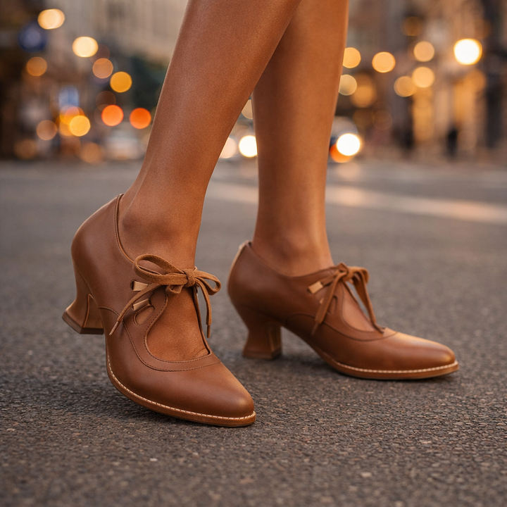 Tatianna – Elegante Leder-Schnür-Pumps
