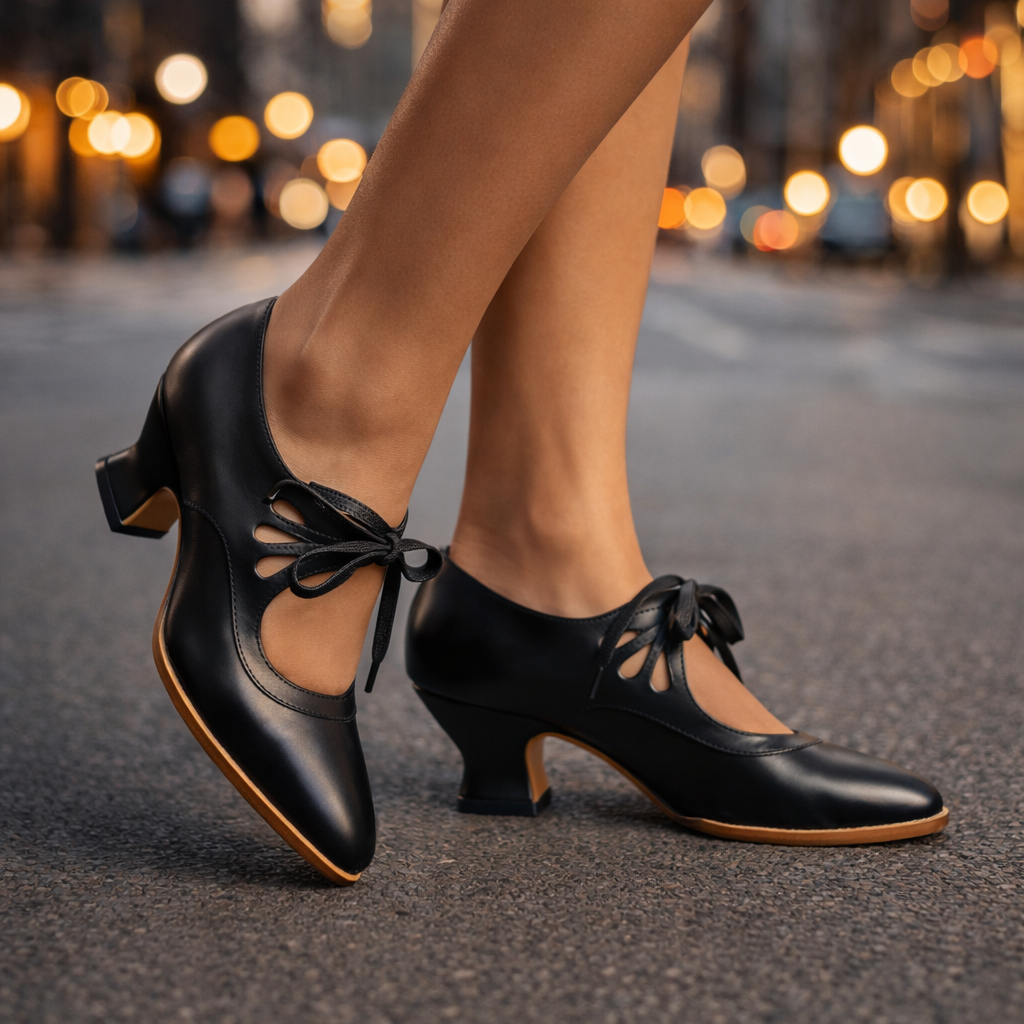 Tatianna – Elegante Leder-Schnür-Pumps