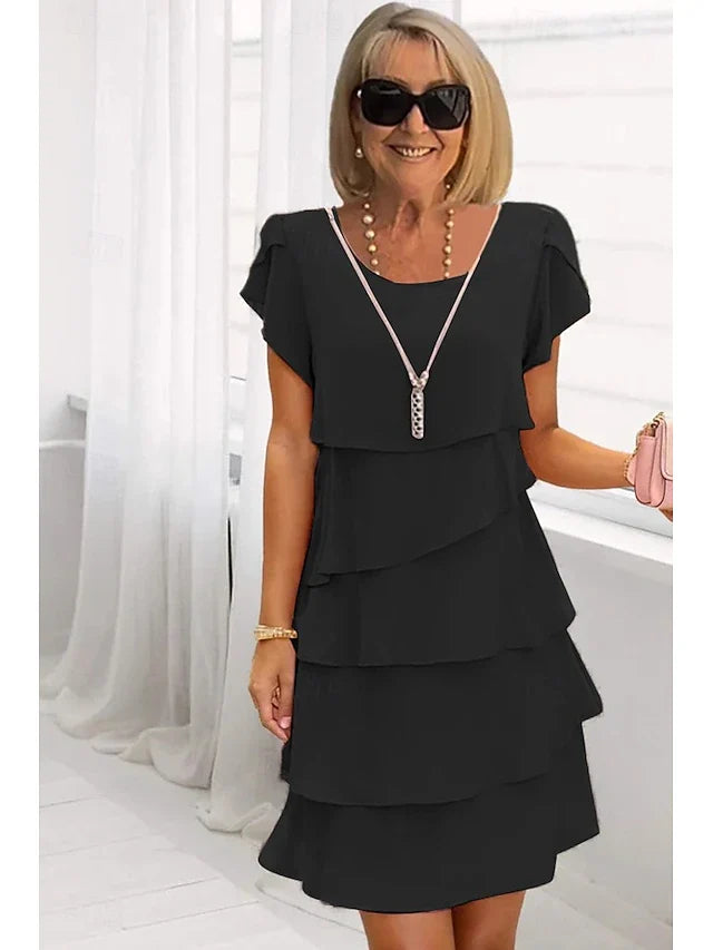 Cailey – Chiffonkleid mit Lagen-Look