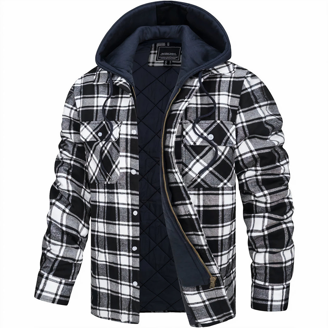 Kobe – Karierte Winterjacke mit Reißverschluss