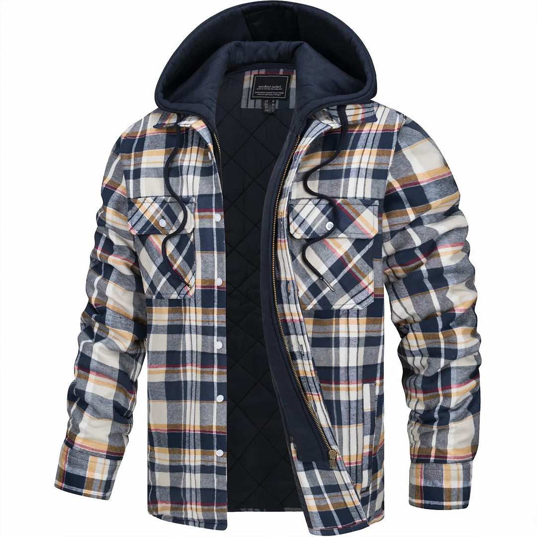 Kobe – Karierte Winterjacke mit Reißverschluss