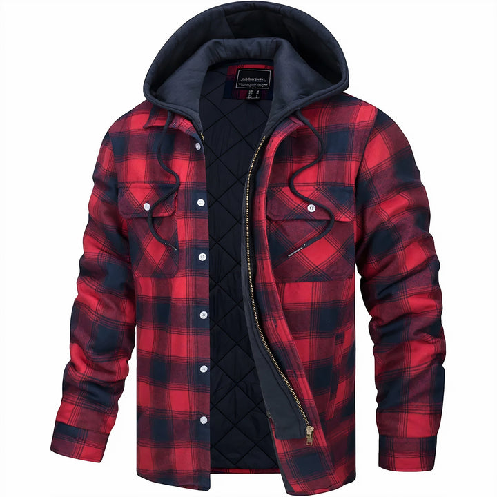 Kobe – Karierte Winterjacke mit Reißverschluss