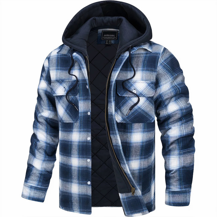Kobe – Karierte Winterjacke mit Reißverschluss