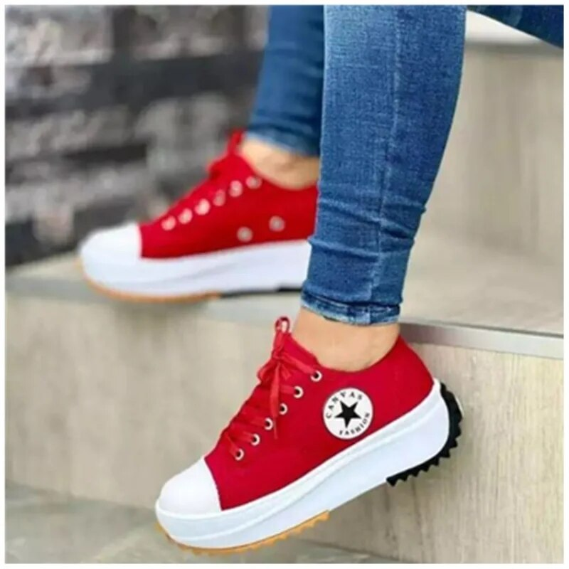 Ricabelle – Damen-Plateau-Sneaker mit Schnürung