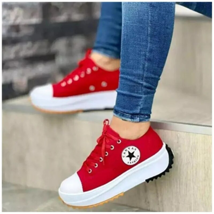 Ricabelle – Damen-Plateau-Sneaker mit Schnürung