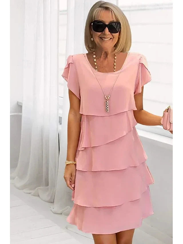 Cailey – Chiffonkleid mit Lagen-Look