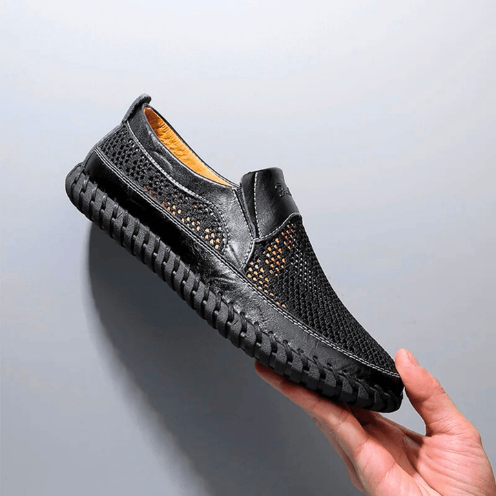 Zanjo – Atmungsaktive Slipper aus Leder für die Freizeit