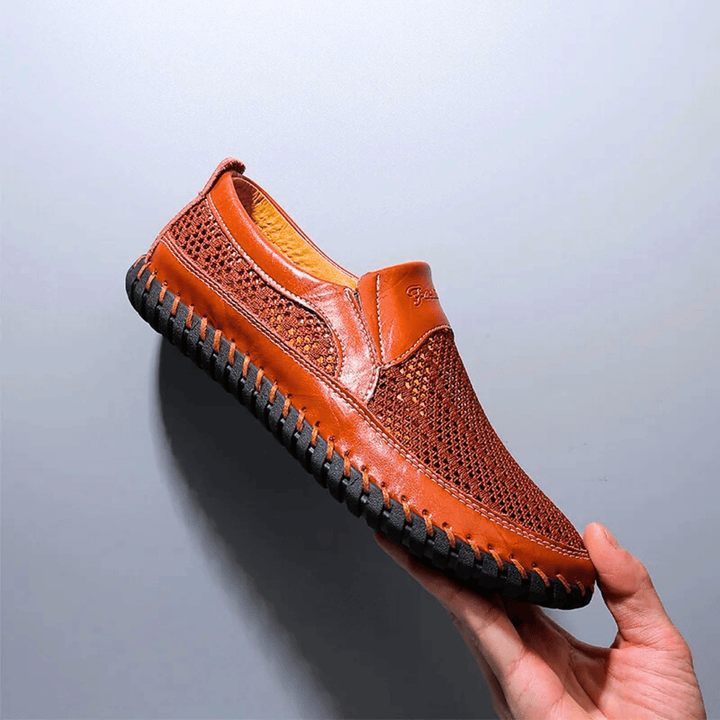Zanjo – Atmungsaktive Slipper aus Leder für die Freizeit