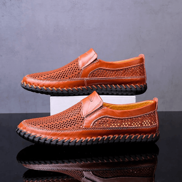 Zanjo – Atmungsaktive Slipper aus Leder für die Freizeit
