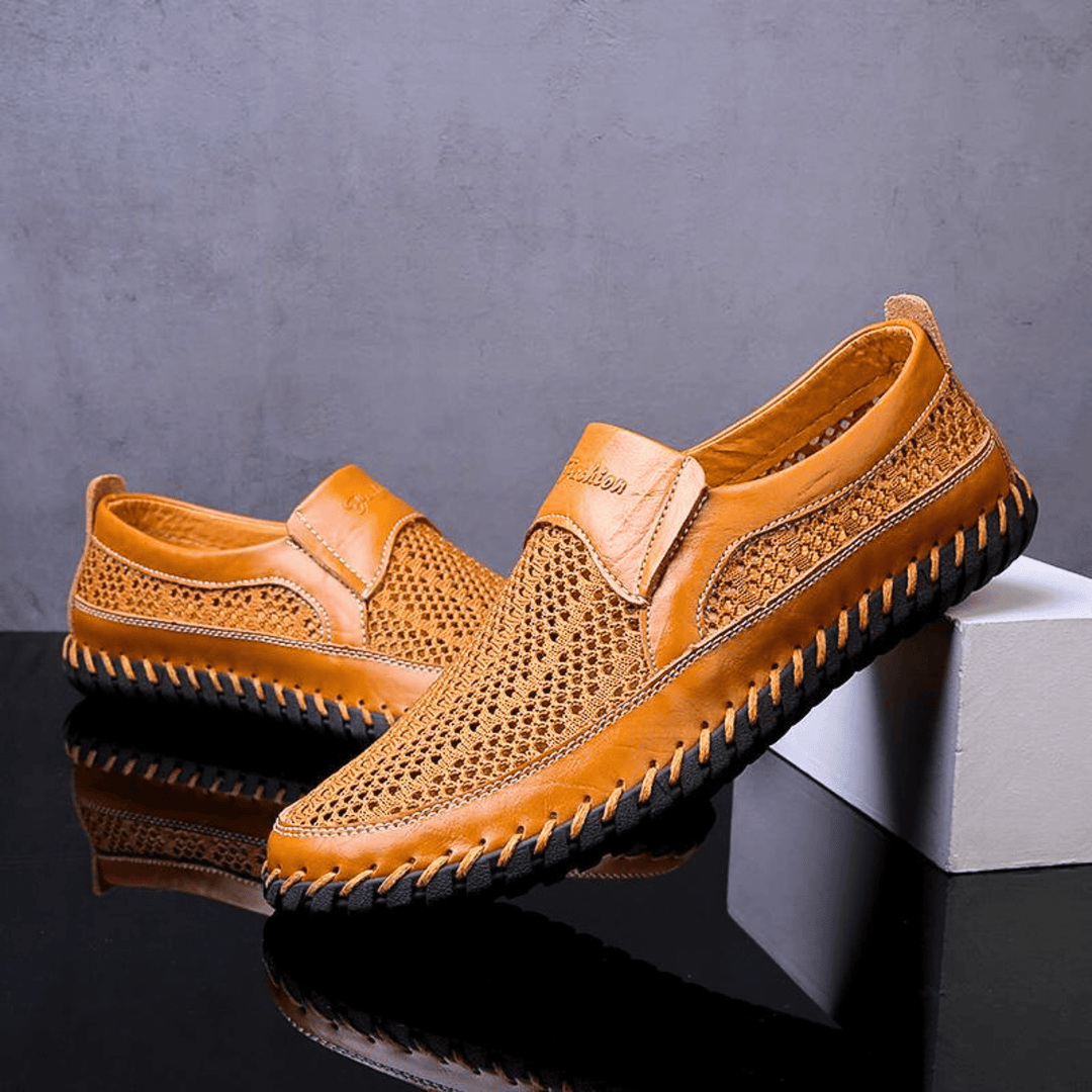 Zanjo – Atmungsaktive Slipper aus Leder für die Freizeit
